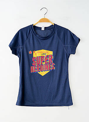 T-shirt coupe droite manches courtes bleu ROLY femme