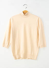 Pull stretch manches courtes beige SANS MARQUE femme