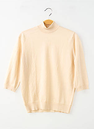 Pull stretch manches courtes beige SANS MARQUE femme