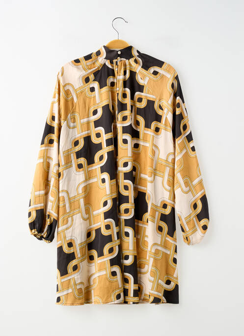 Robe courte coupe évasée manches longues beige H&M femme