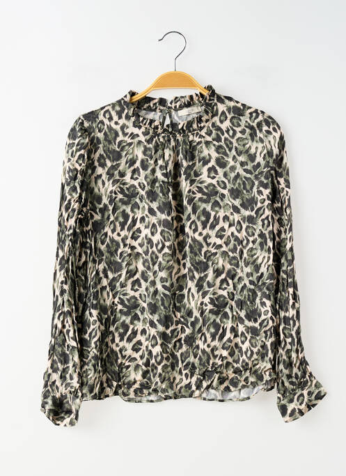 Blouse légère et transparente manches longues vert LA VIE PARIS femme