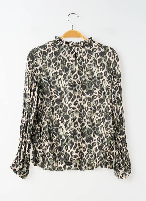 Blouse légère et transparente manches longues vert LA VIE PARIS femme