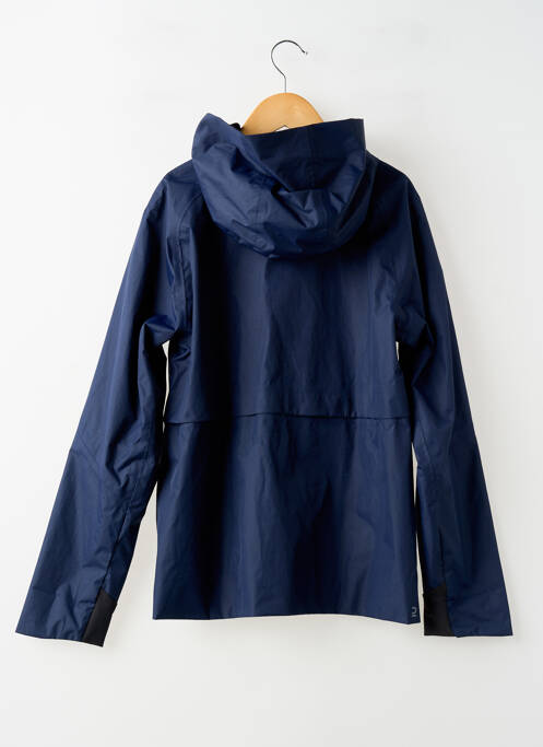 Coupe-vent effet matière satinée a capuche bleu QUECHUA garcon