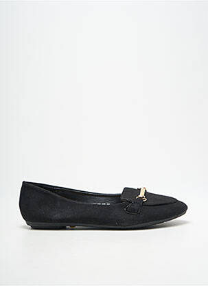 Mocassins bout rond talon plat jusqu'à 3cm noir DAY-VINE femme