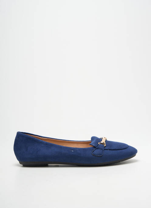 Mocassins bout rond talon plat jusqu'à 3cm bleu DAY-VINE femme