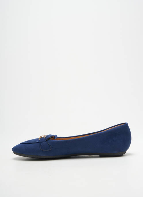 Mocassins bout rond talon plat jusqu'à 3cm bleu DAY-VINE femme