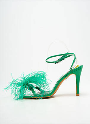 Sandales/nu pieds talon aiguille talon haut de 10cm et plus vert GIVANA femme