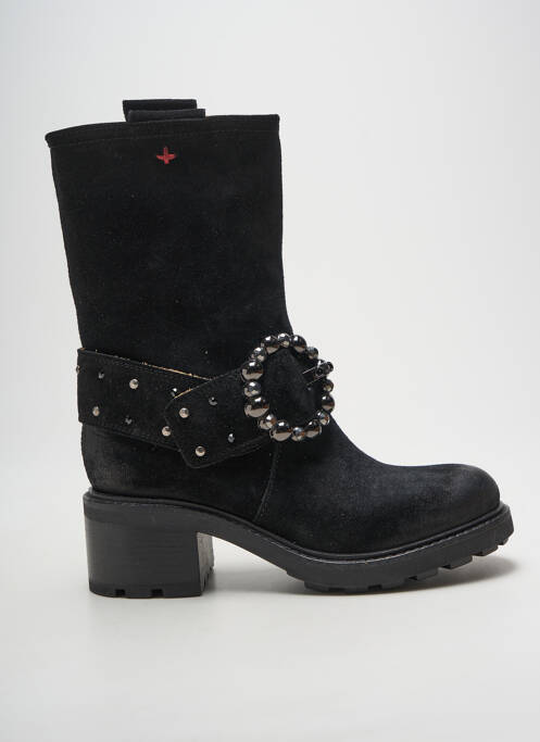 Bottines/boots nubuck talon de 4 à 6cm noir GIO+ femme