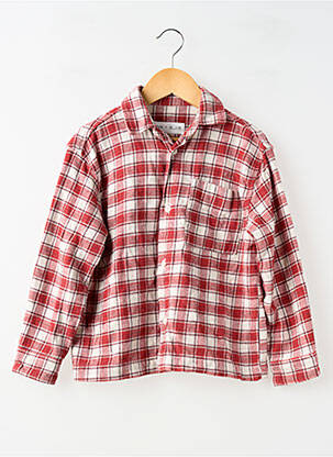 Chemise manches longues imprimé carreaux rouge ZARA garçon
