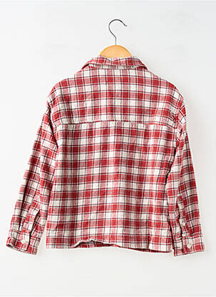 Chemise manches longues imprimé carreaux rouge ZARA garçon