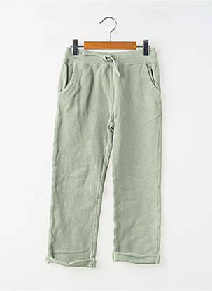 Pantalon droit fermeture liens à nouer taille élastique vert MONOPRIX garcon