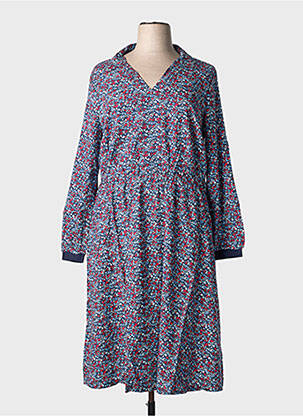 Robe longue manches longues manches longues bleu SHEEGO femme