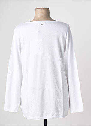 Pull stretch manches longues blanc SHEEGO femme