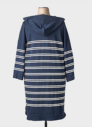 Robe mi-longue manches longues manches longues bleu SHEEGO femme