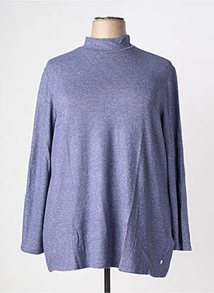 Pull tissage chiné manches longues violet SHEEGO femme