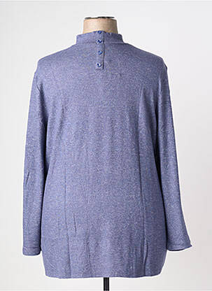Pull tissage chiné manches longues violet SHEEGO femme