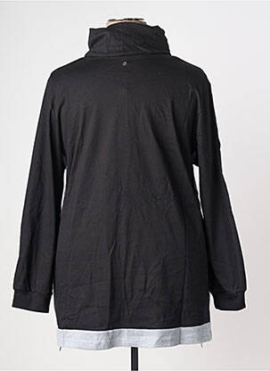 Pull col roulé coupe droite manches longues noir SHEEGO femme