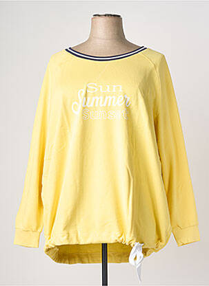 Sweat-shirt stretch manches longues jaune SHEEGO femme
