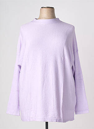 Pull coupe droite manches longues violet SHEEGO femme