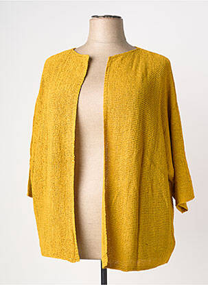 Gilet manches longues stretch jaune SHEEGO femme