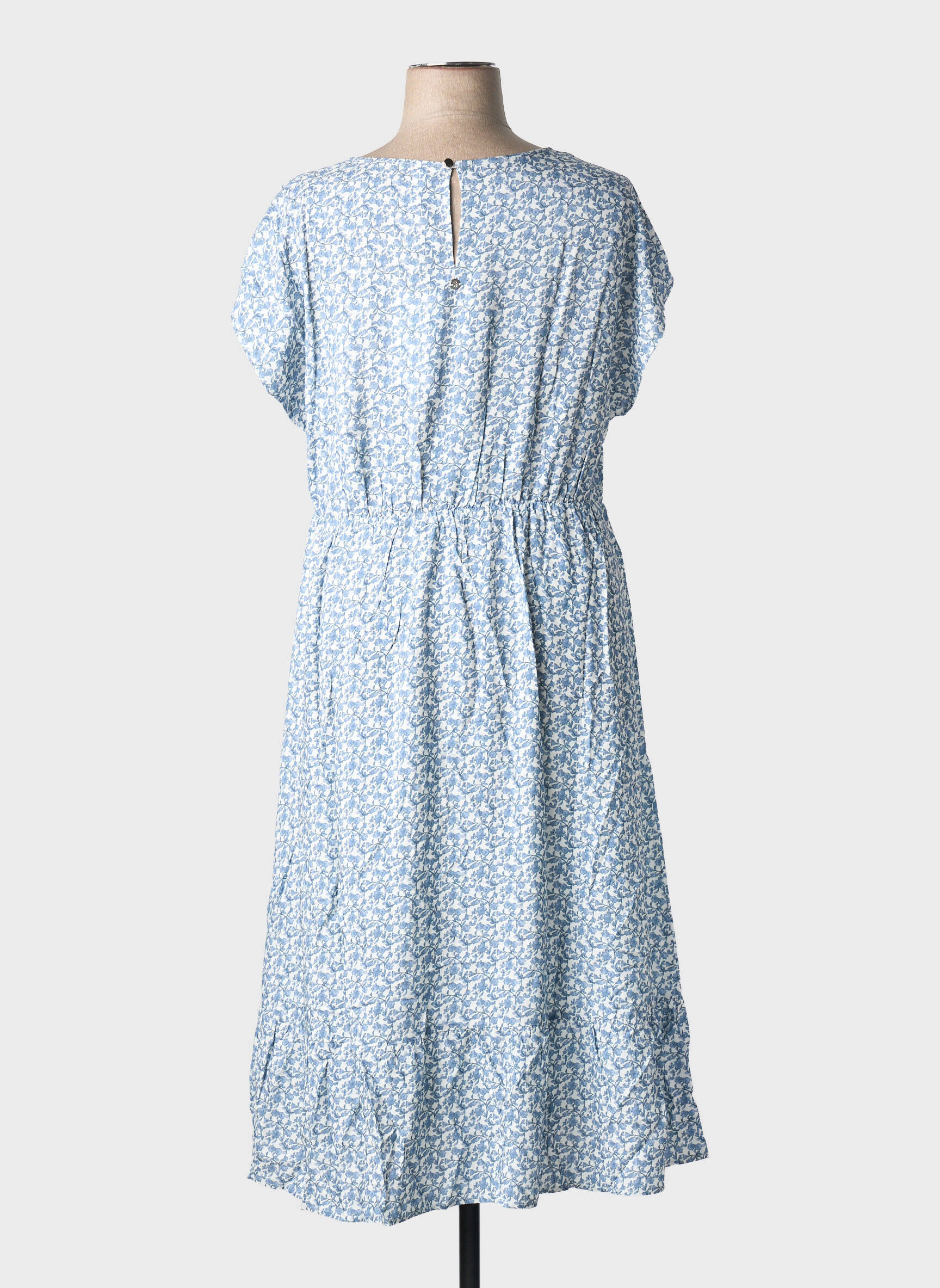 Robe longue manches courtes manches courtes bleu SHEEGO femme