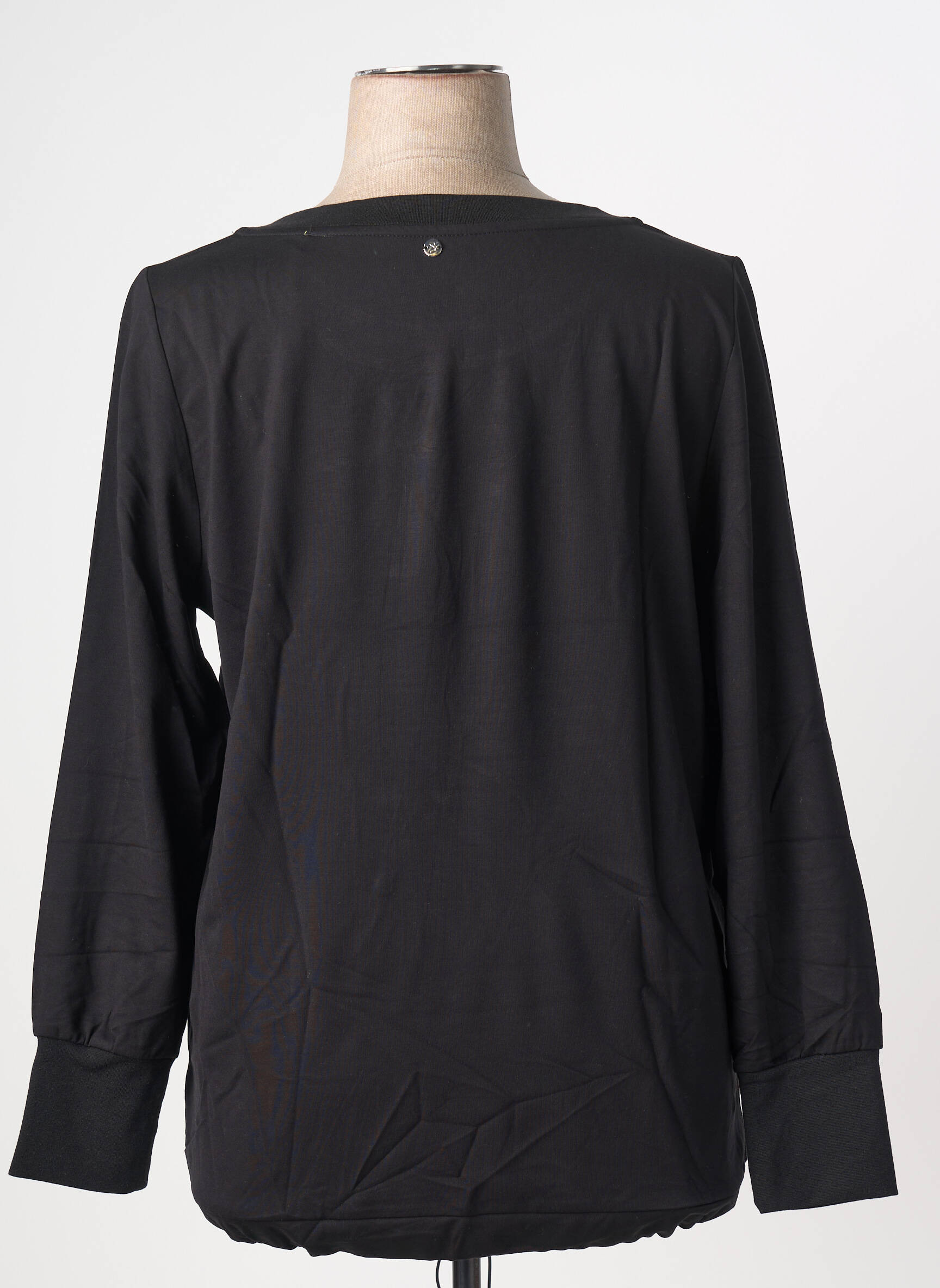 Sweat-shirt stretch manches longues noir SHEEGO femme