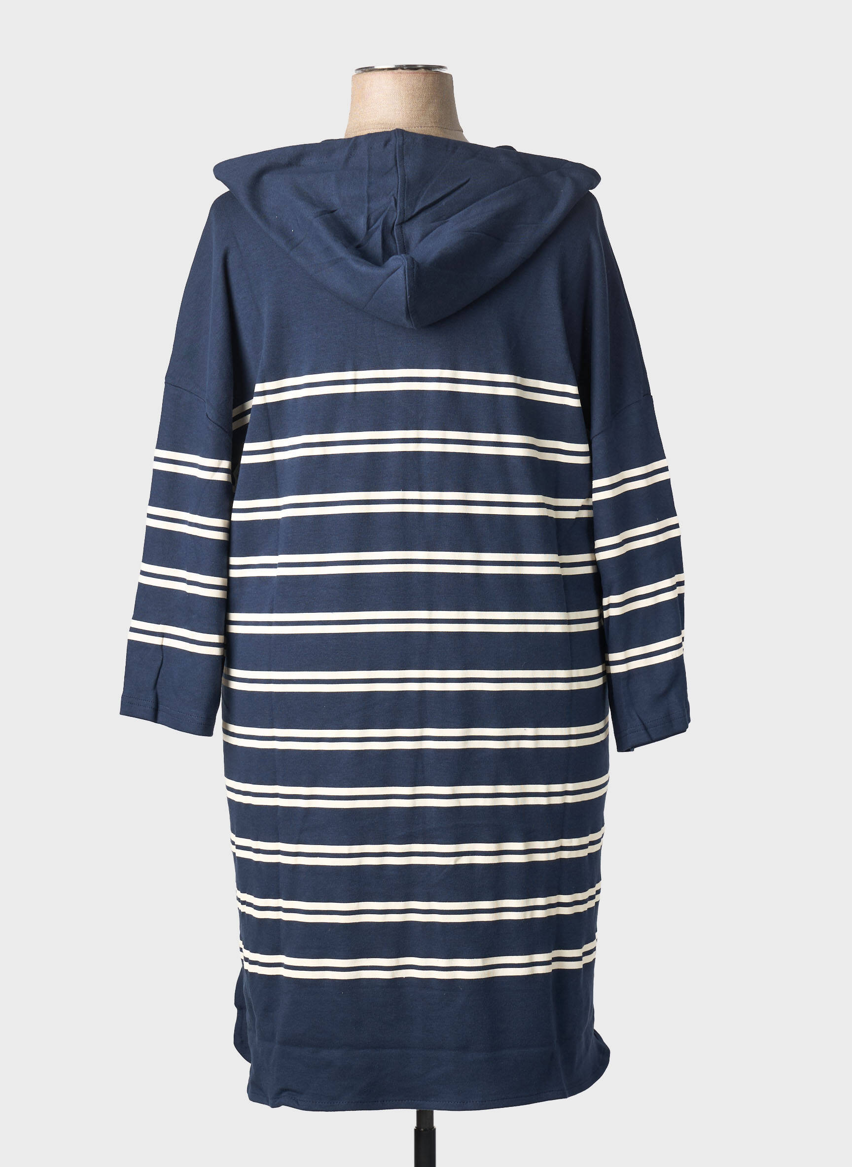 Robe mi-longue manches longues manches longues bleu SHEEGO femme