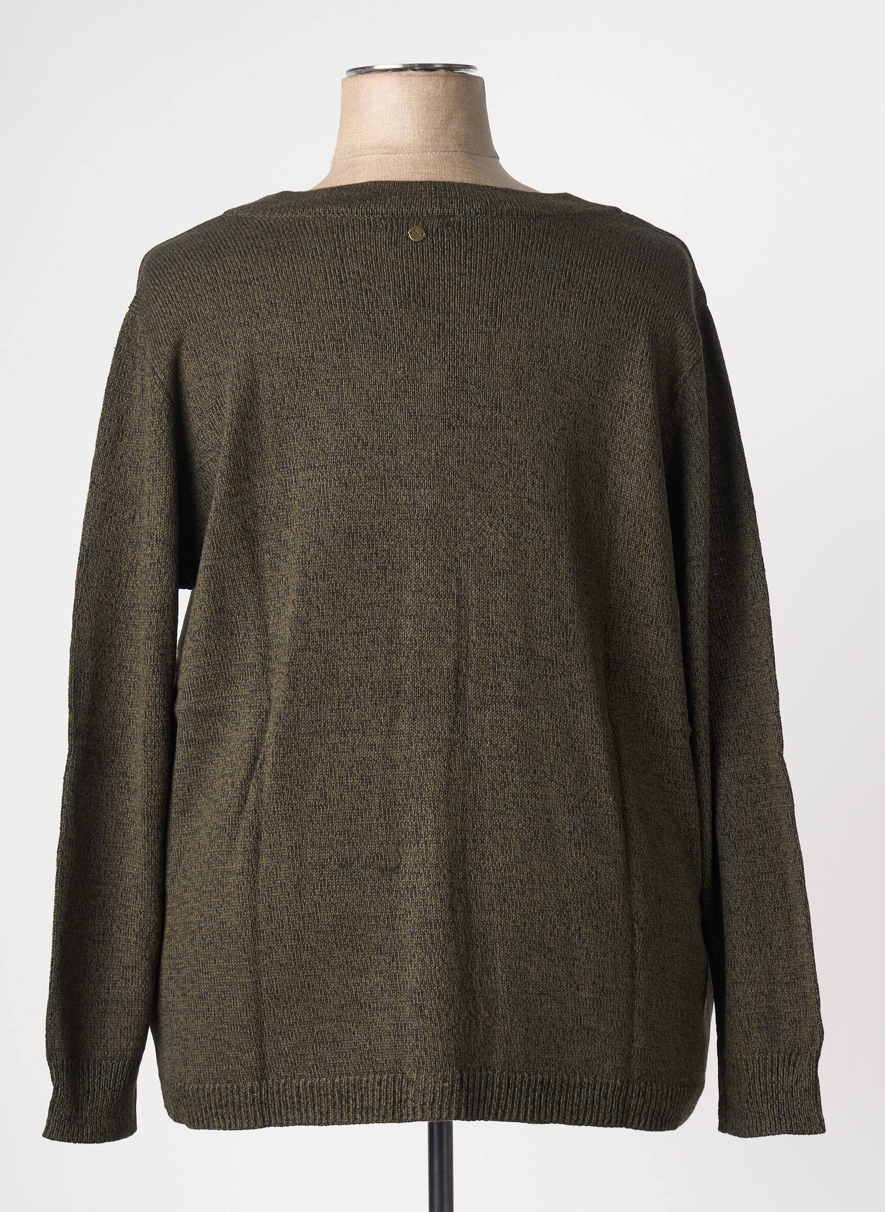 Gilet manches longues resserrée sur le bas vert SHEEGO femme