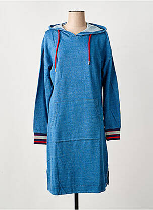 Robe mi-longue manches courtes manches courtes bleu SHEEGO femme