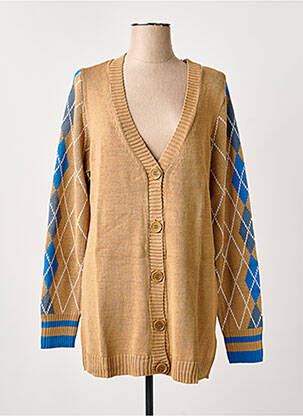 Gilet manches longues resserrée sur le bas beige SHEEGO femme