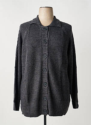Gilet manches longues stretch gris SHEEGO femme