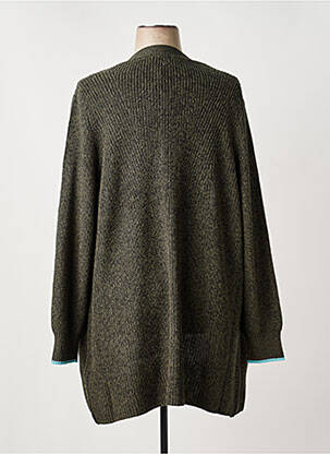 Gilet manches longues resserrée sur le bas vert SHEEGO femme