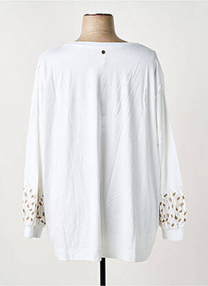 Sweat-shirt stretch manches longues blanc SHEEGO femme