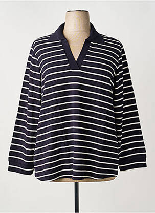Pull coupe cintrée manches longues noir TRIANGLE femme