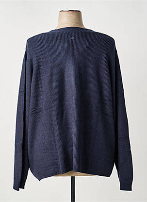Gilet manches longues resserrée sur le bas bleu SHEEGO femme