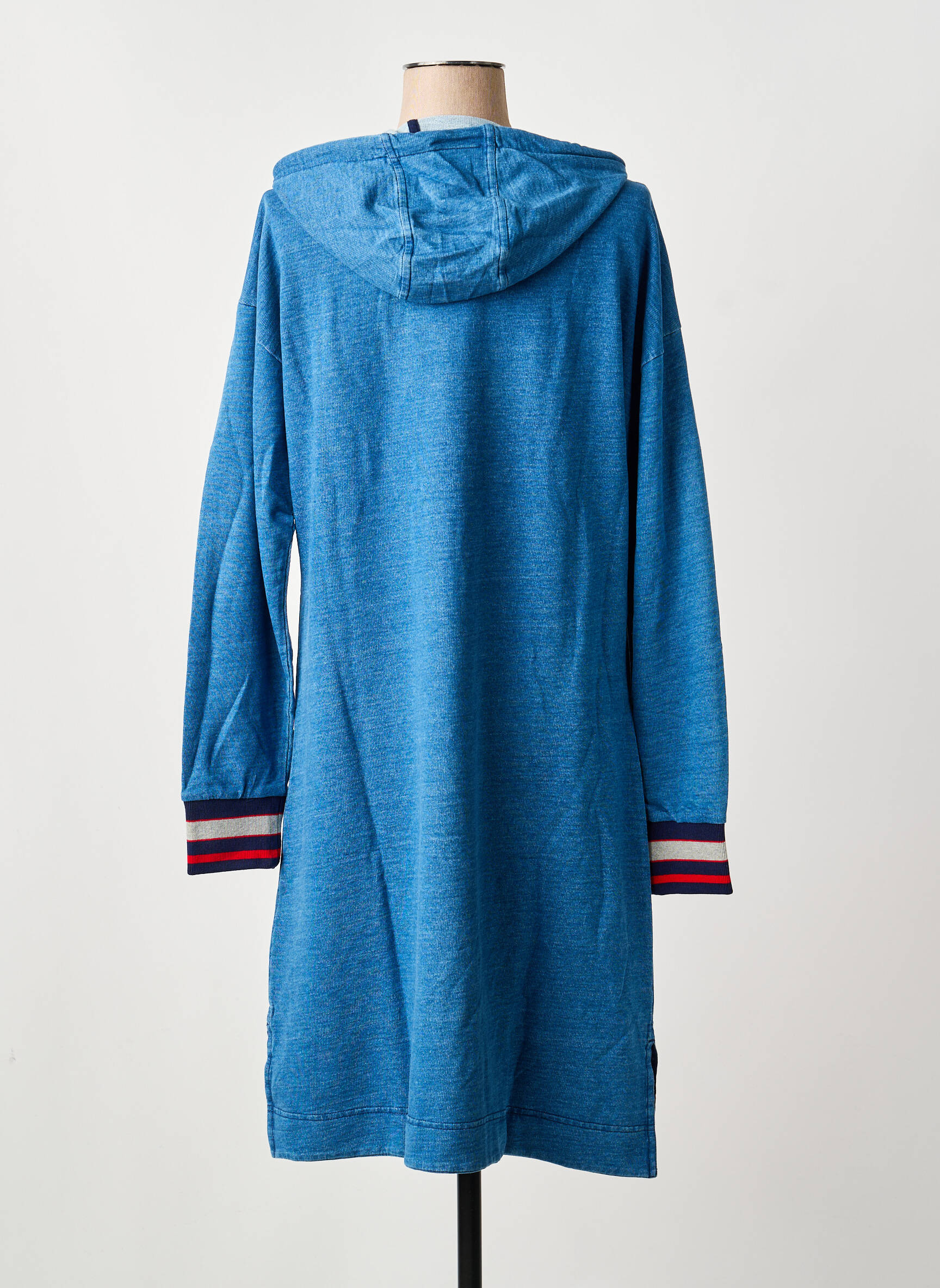 Robe mi-longue manches courtes manches courtes bleu SHEEGO femme