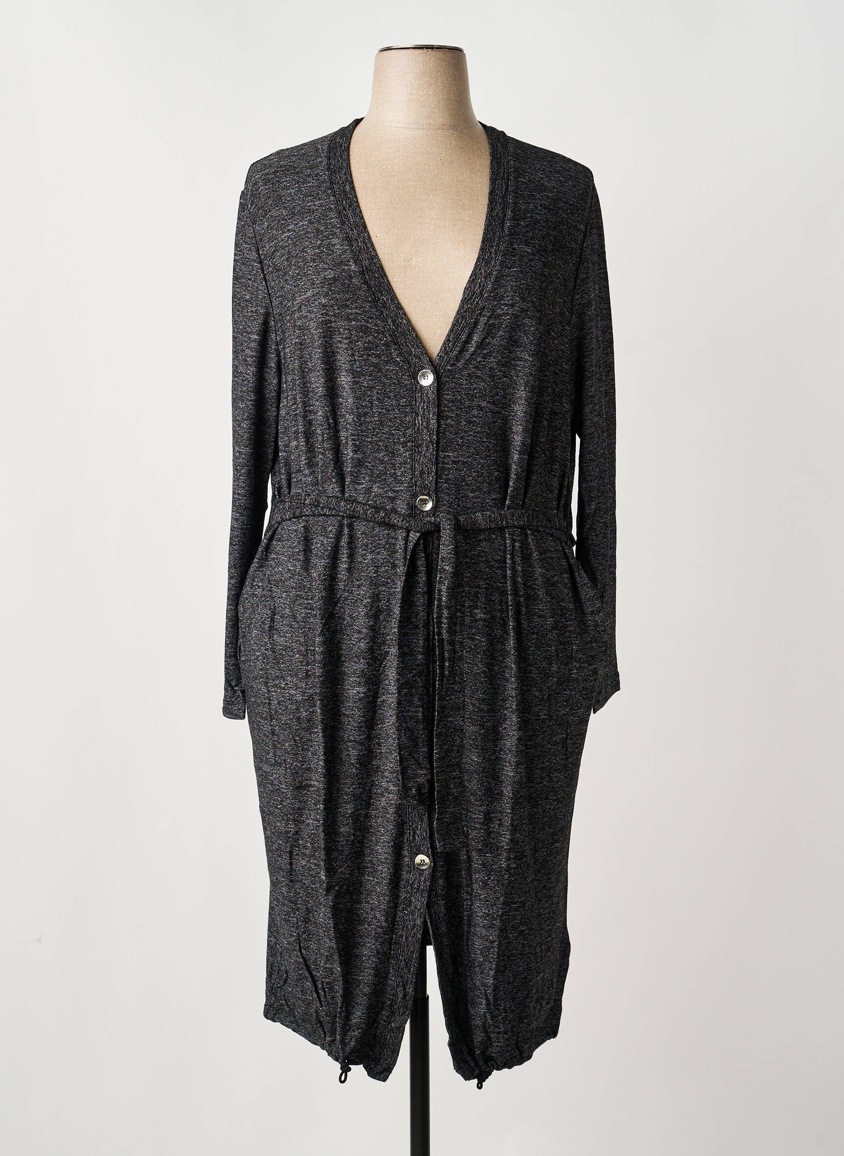Gilet manches longues stretch noir SHEEGO femme