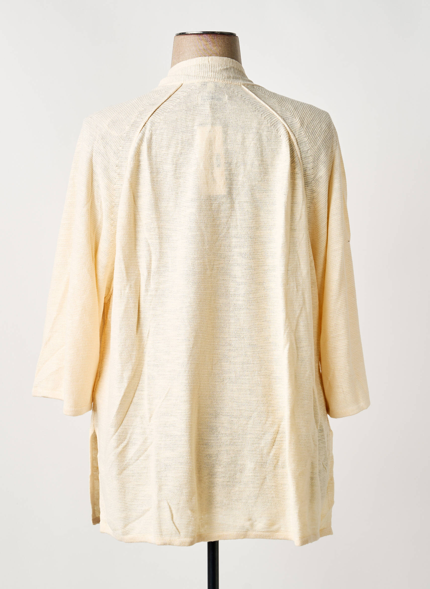 Gilet manches longues manches 3/4 beige TOM TAILOR femme