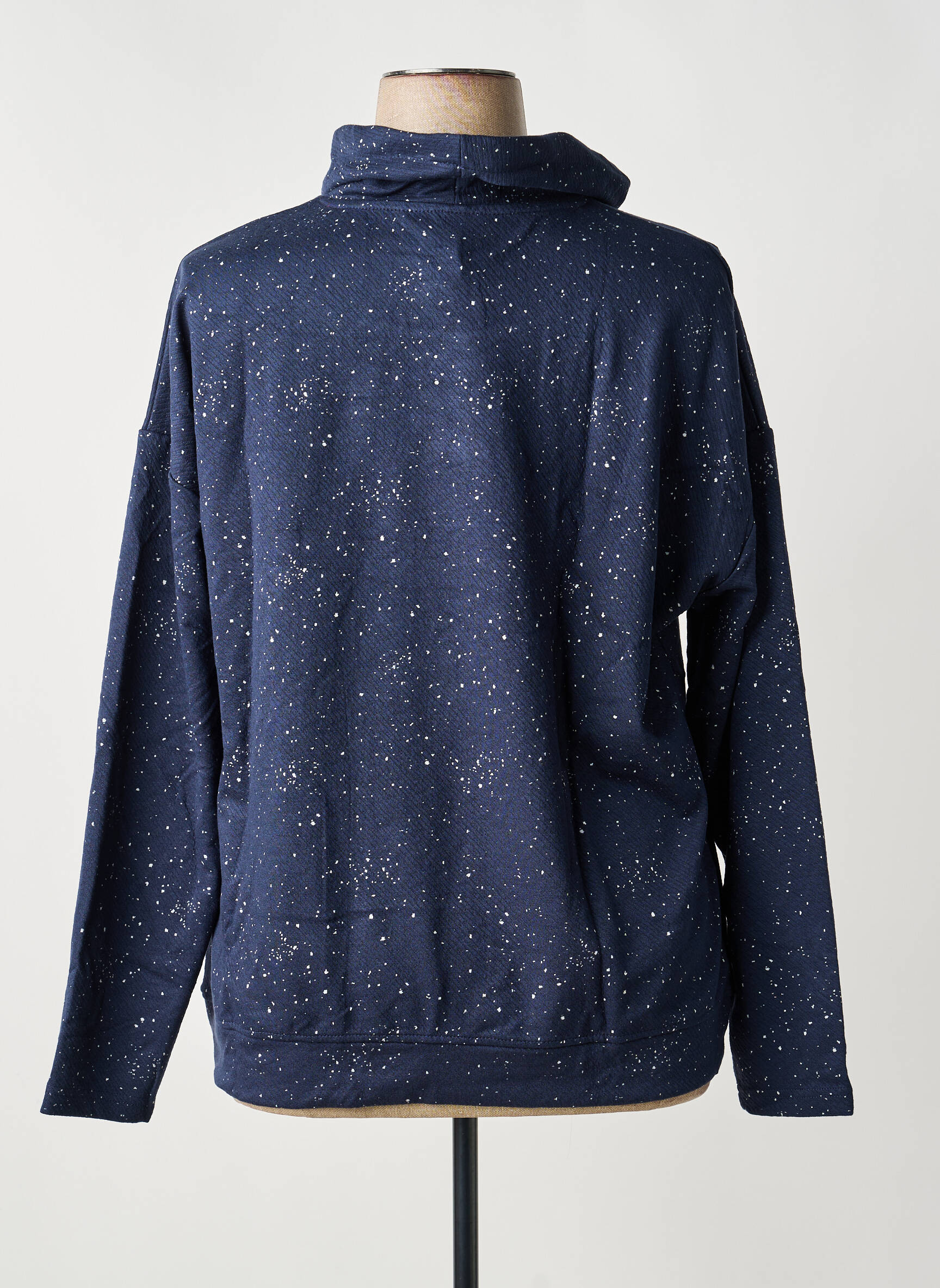 Sweat-shirt stretch manches longues bleu SHEEGO femme