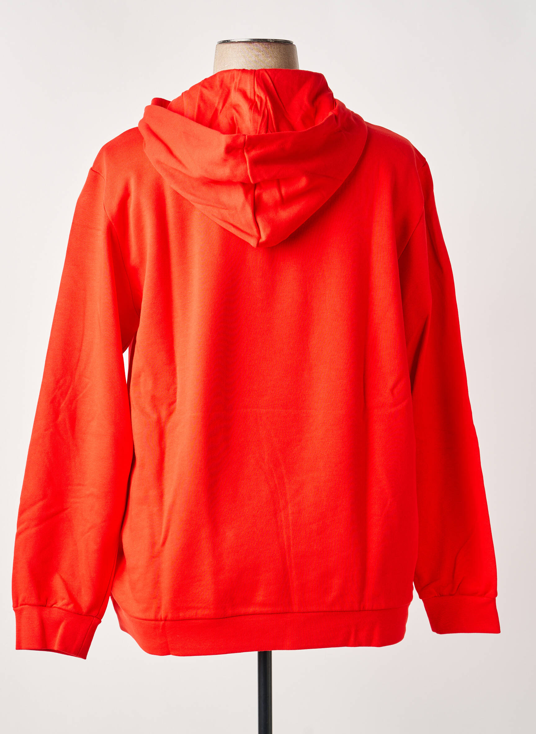 Sweat-shirt à capuche stretch manches longues rouge SHEEGO femme