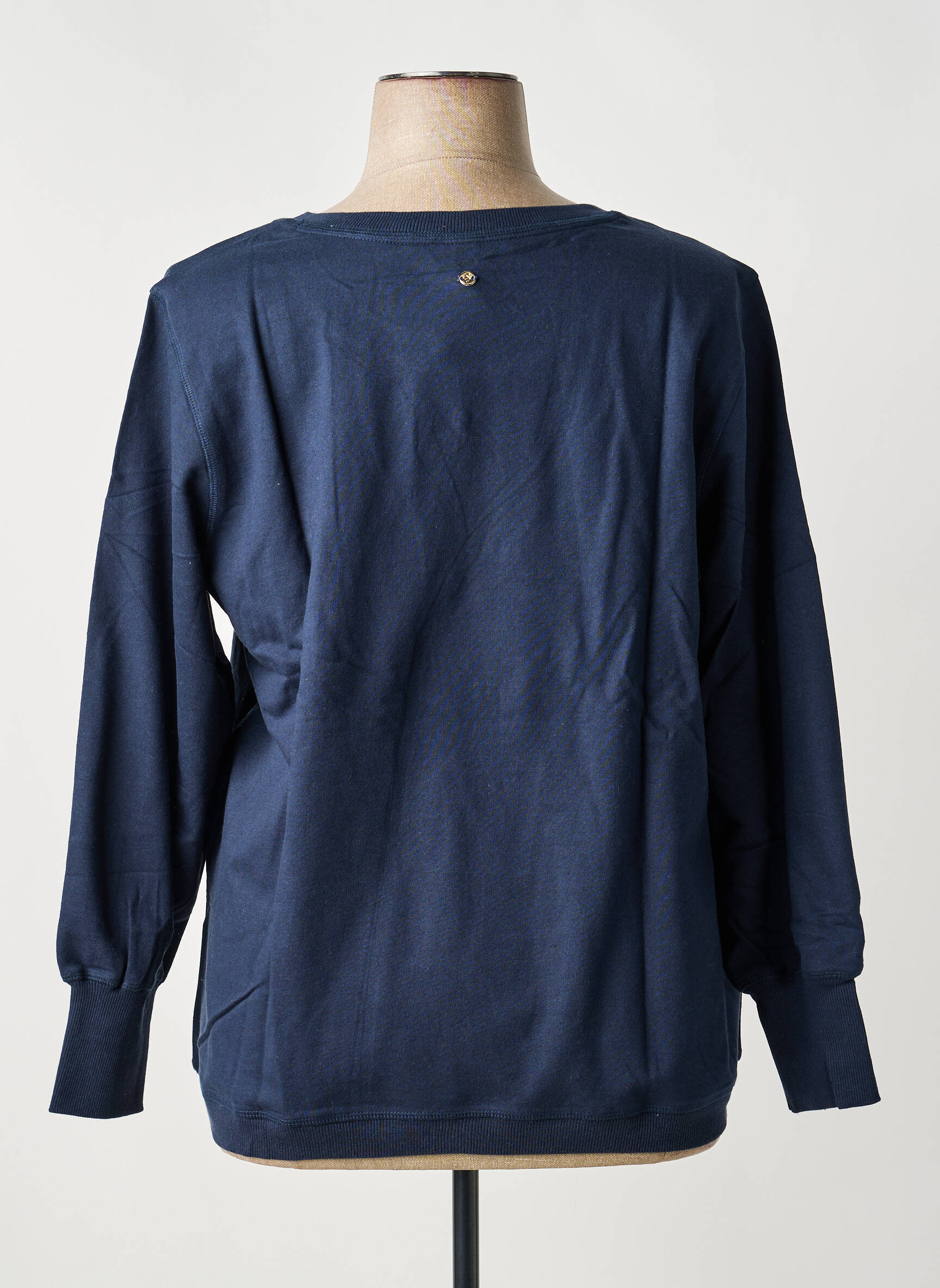 Sweat-shirt stretch manches longues bleu SHEEGO femme