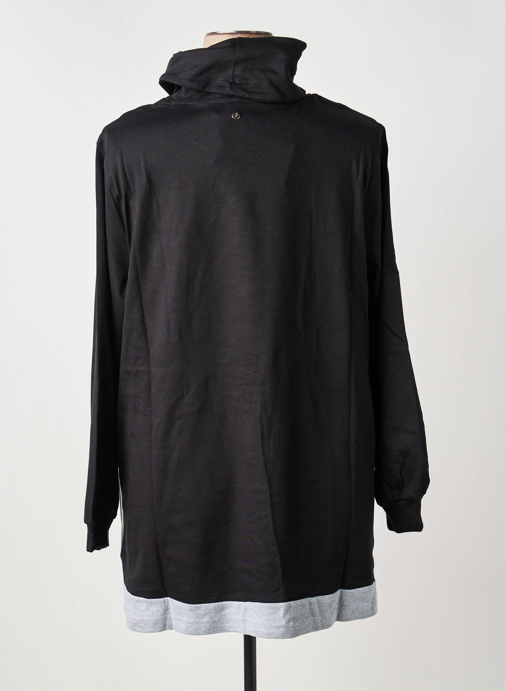 Sweat-shirt stretch manches longues noir SHEEGO femme