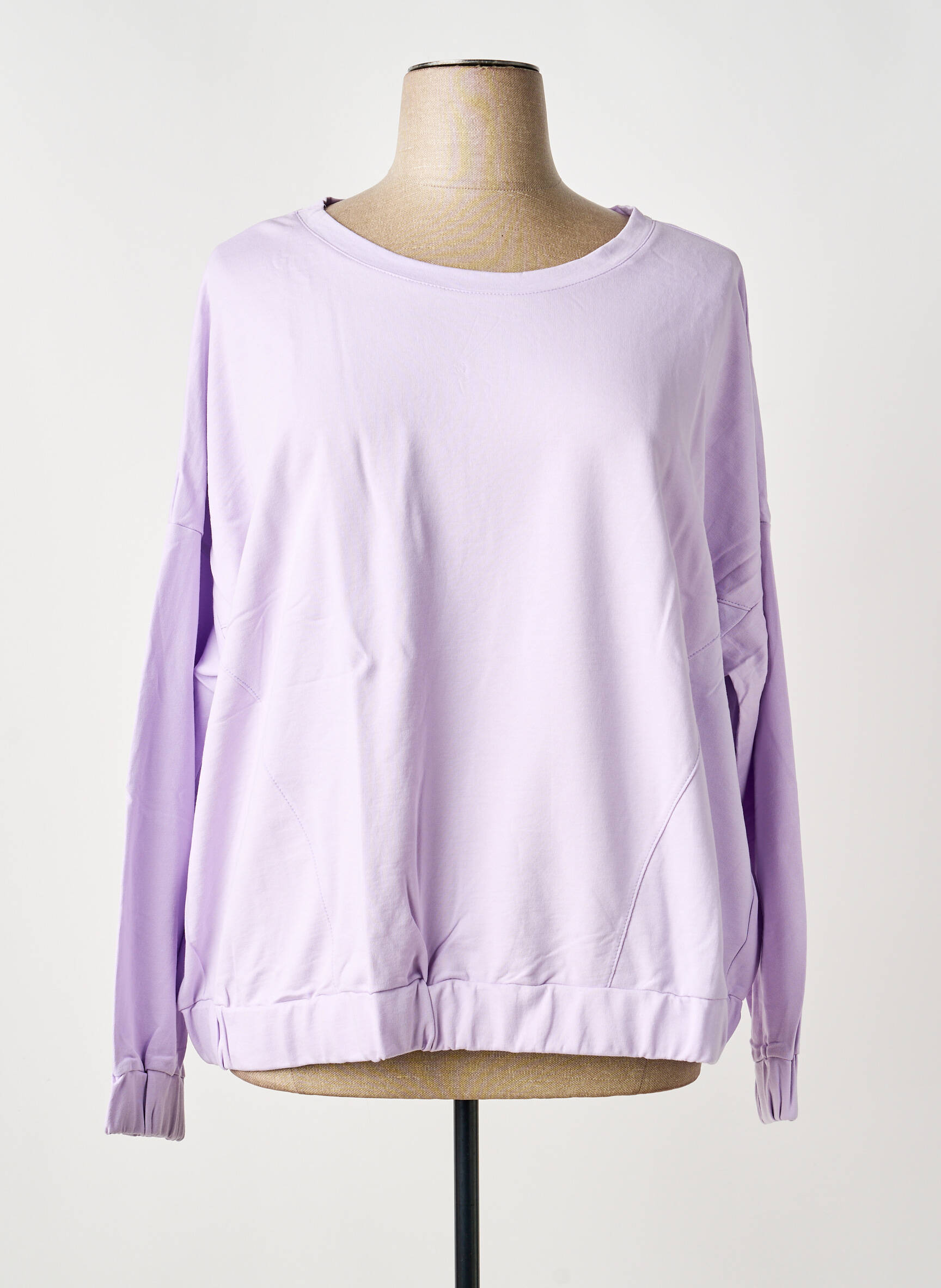 Sweat-shirt stretch manches longues violet SHEEGO femme