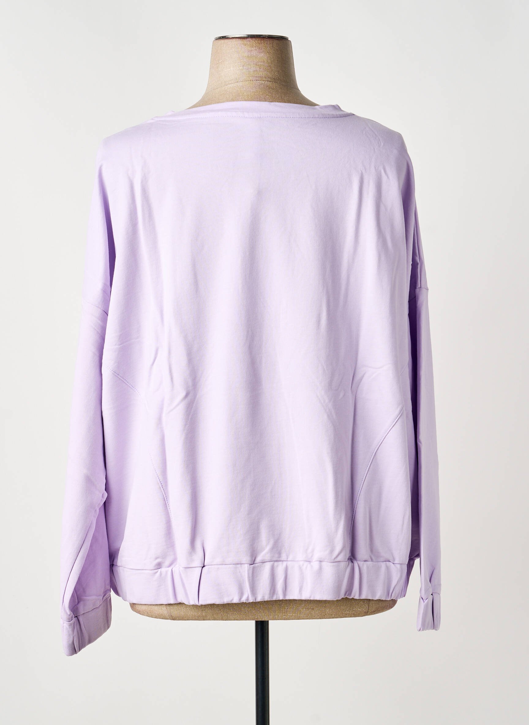 Sweat-shirt stretch manches longues violet SHEEGO femme