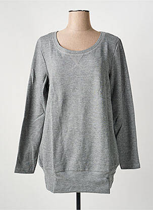 Sweat-shirt manches longues manches longues gris SHEEGO femme