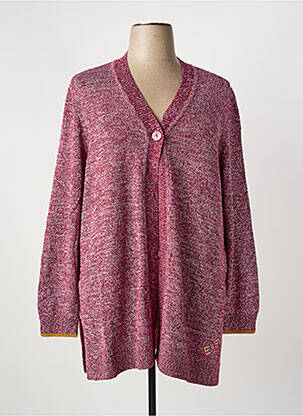 Gilet manches longues fermeture boutonnée sur le devant violet SHEEGO femme
