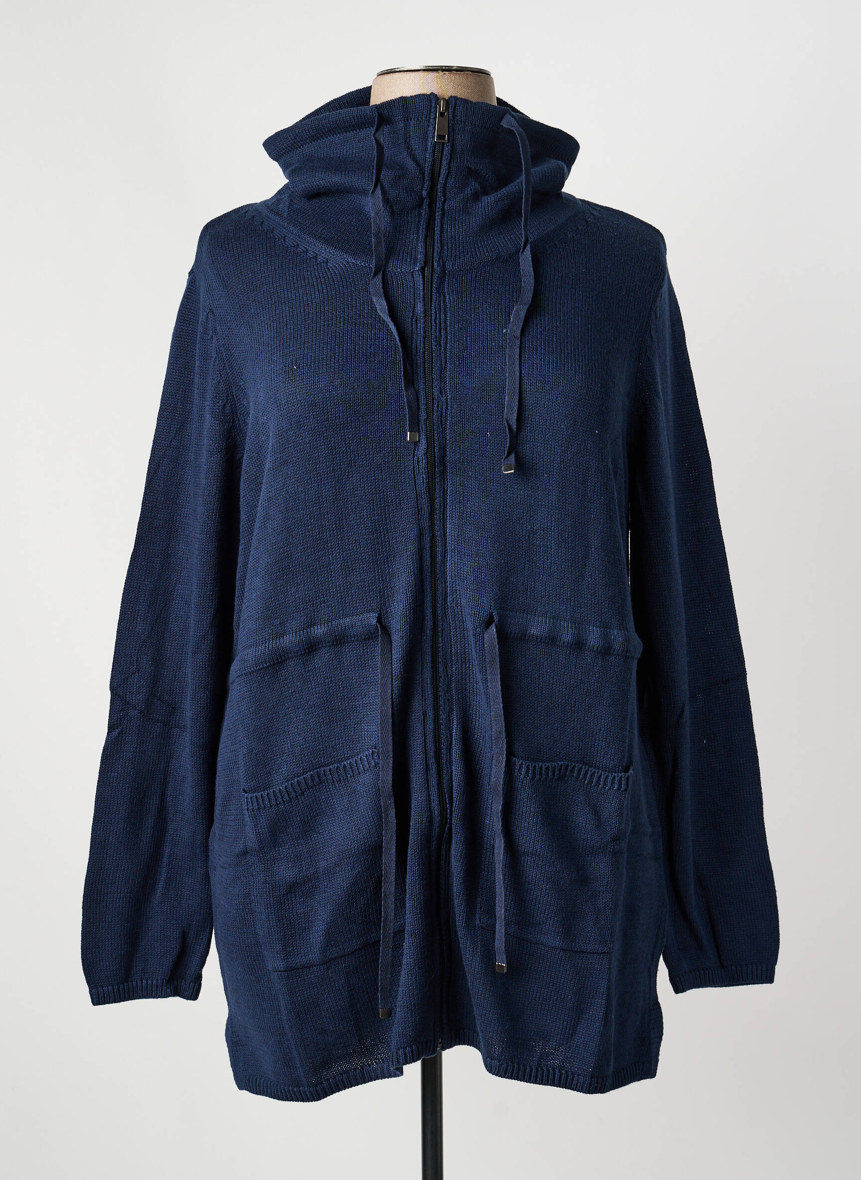 Veste casual coupe droite bleu SHEEGO femme