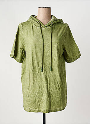 T-shirt coupe droite manches courtes vert SHEEGO femme