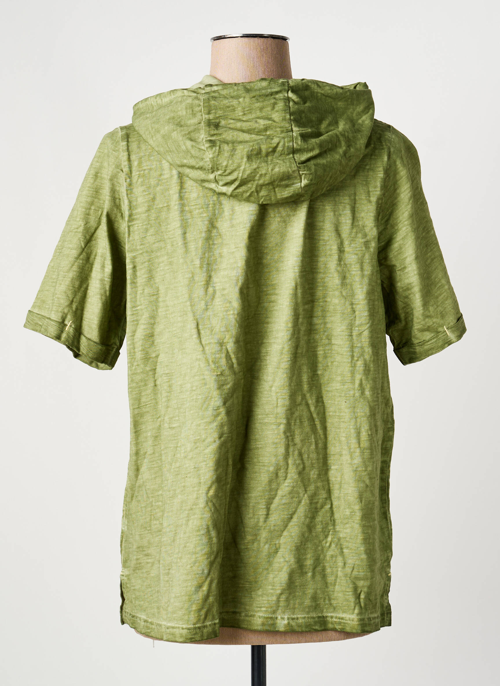 T-shirt coupe droite manches courtes vert SHEEGO femme