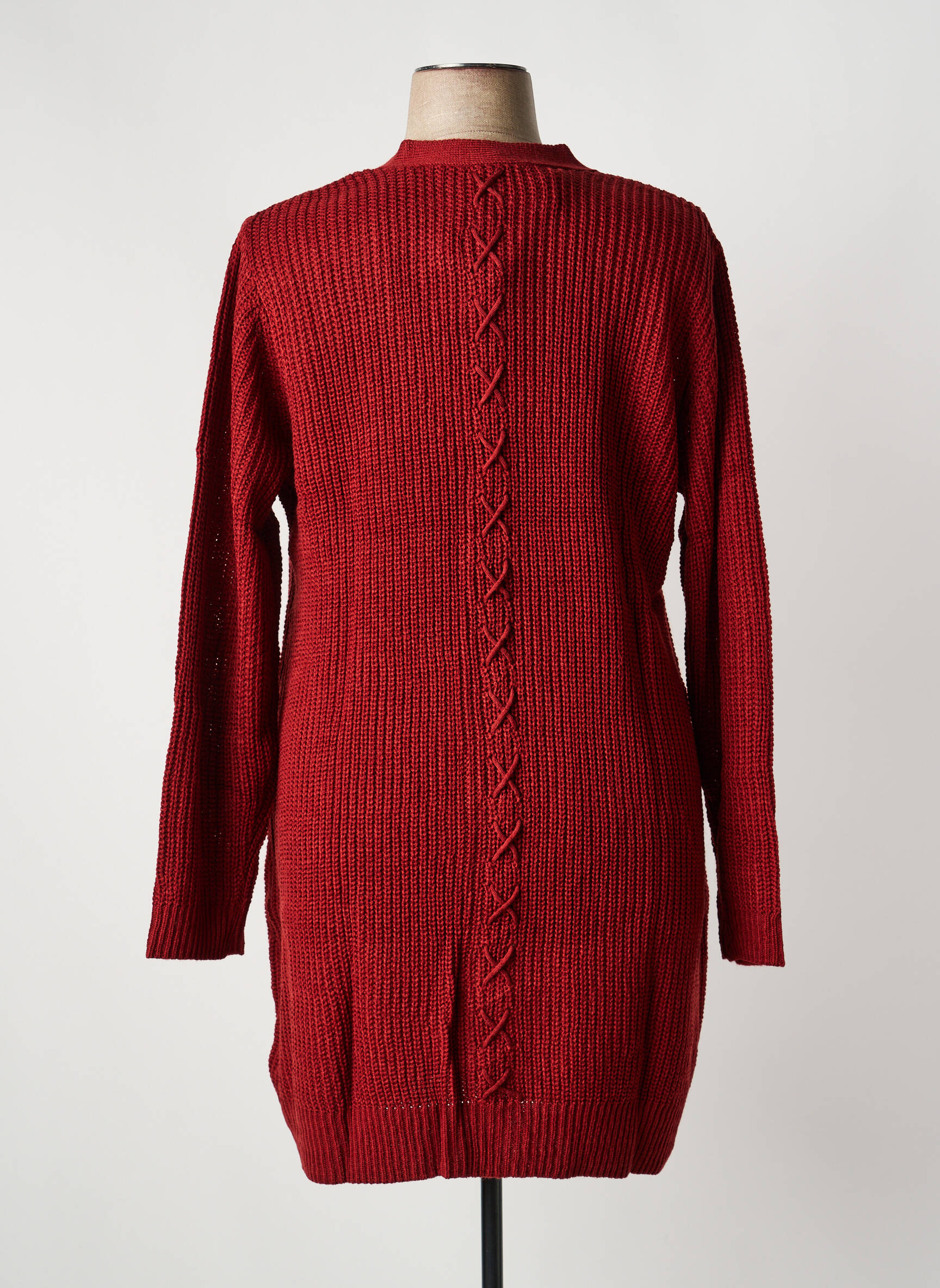 Gilet manches longues coupe cintrée rouge SHEEGO femme